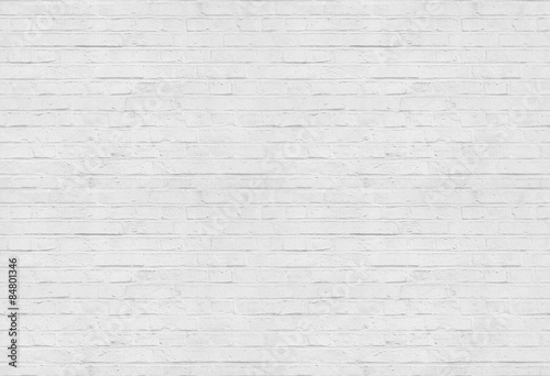 Plakat Ściana z cegieł - biały wzór