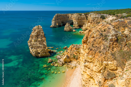 Praia da Marinha - Beautiful Beach Marinha in Algarve, Portugal