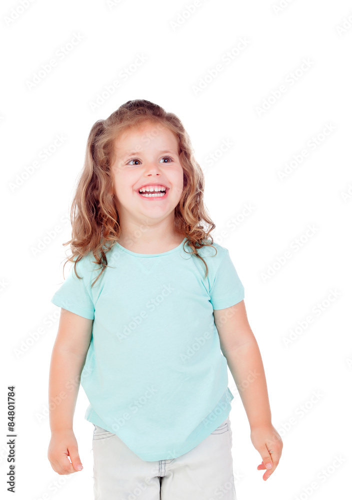 Cute little girl with three year old smiling Cute little girl with three year old smiling