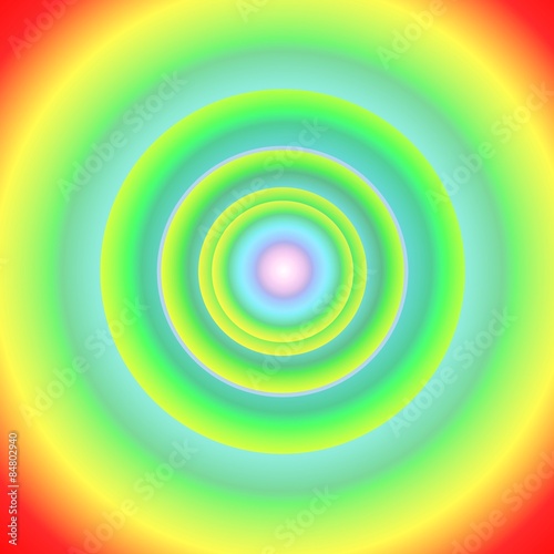 red, yellow and green circles