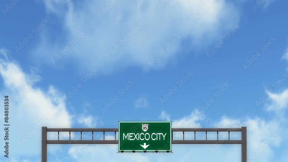 Passing under Mexico City Highway Road Sign
Passing under Mexico City Highway Road Sign