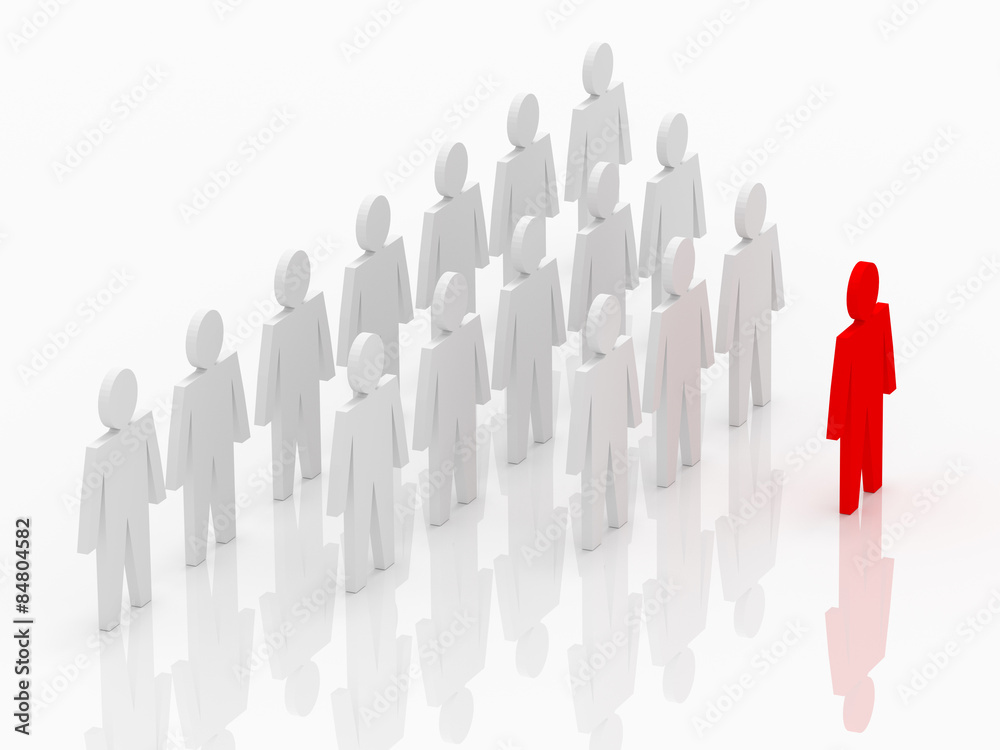 Illustration of leader leads the team Illustration of leader leads the team