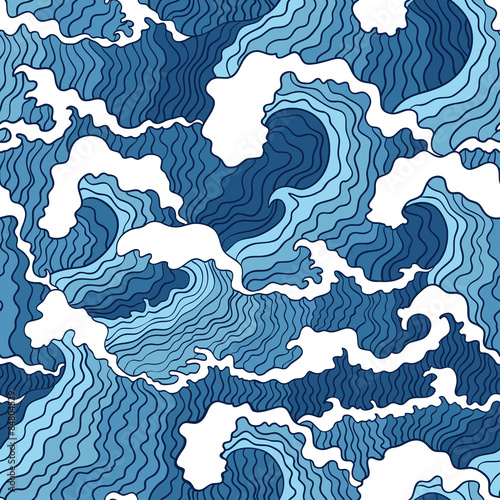 Abstract wave seamless pattern.