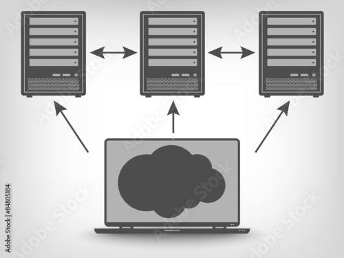 Icon of computer servers