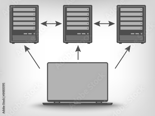 Icon of computer servers