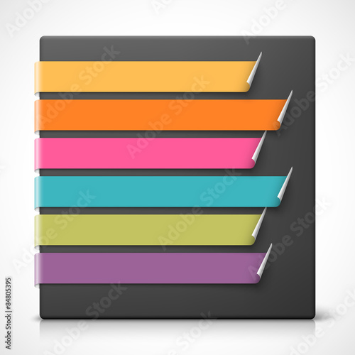 Colorful curled bookmarks