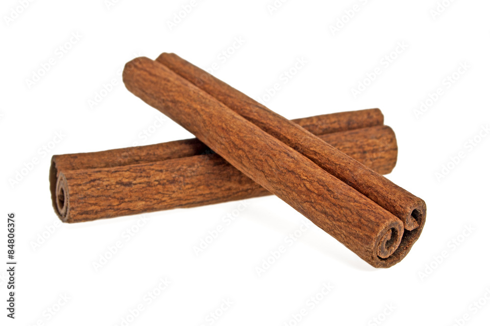 Cinnamon sticks isolated on a white background Cinnamon sticks isolated on a white background