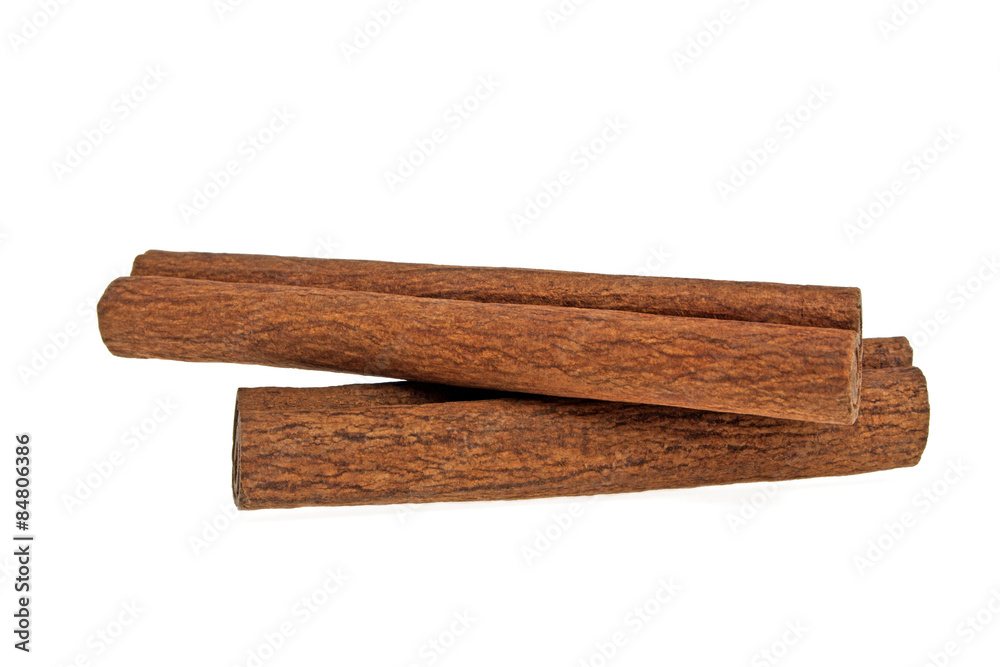 Cinnamon sticks isolated on a white background Cinnamon sticks isolated on a white background