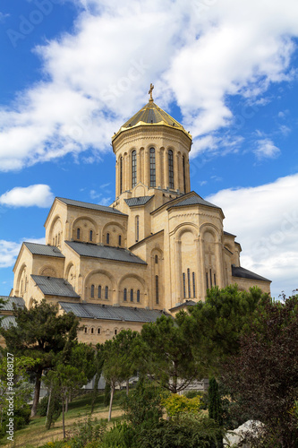 Cathedral of the Holy Trinity (Tsminda Sameba) - the main cathedral of the Georgian Orthodox Church. Tbilisi. Georgia © ArtEvent ET