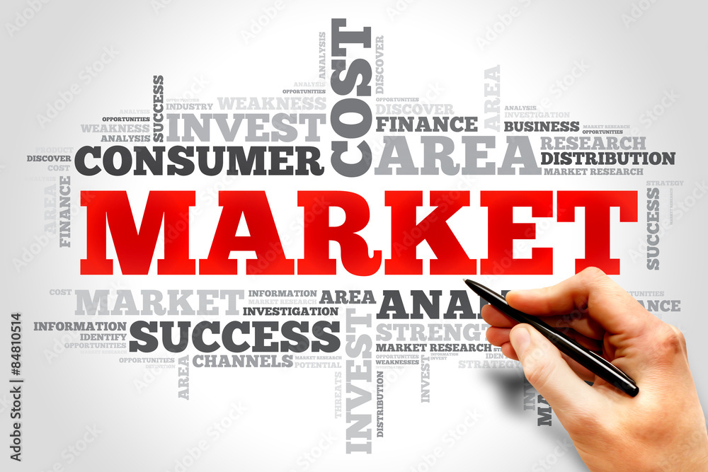 Market word cloud, business concept Market word cloud, business concept