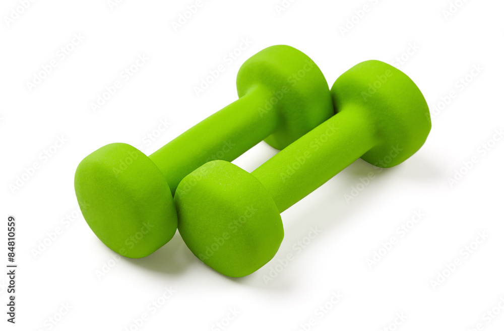 two green dumbbell two green dumbbell