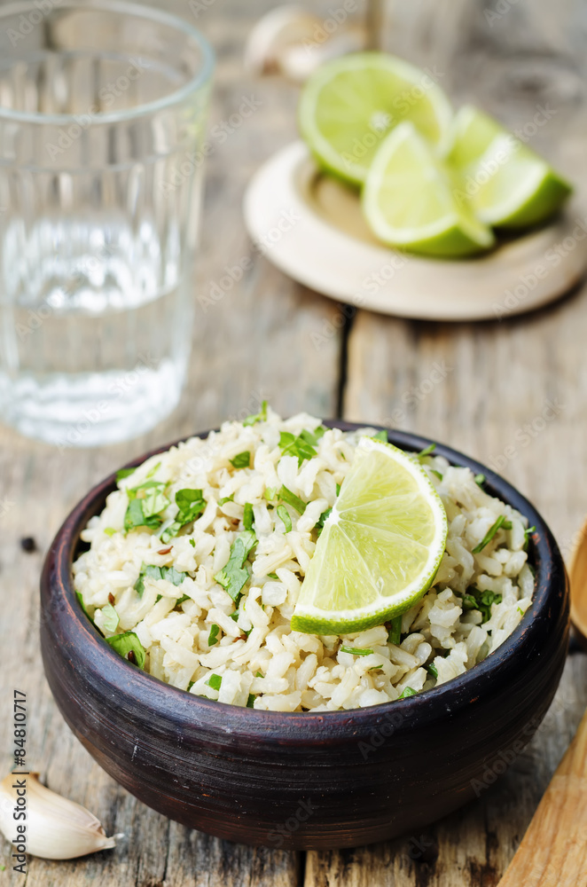 cilantro lime garlic brown rice cilantro lime garlic brown rice