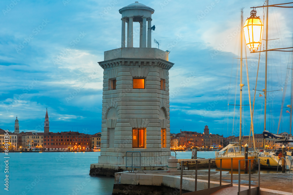 Lighthouse on island San Giorgio Maggiore, Venice