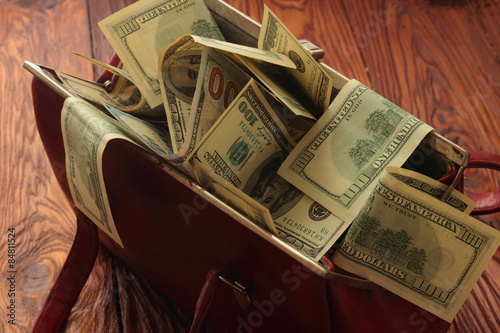 Bag with dollars