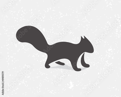 Gray squirrel logo or icon
