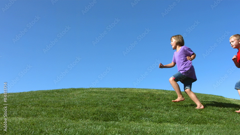 Portrait of children of various ethnicities on a hilltop Portrait of children of various ethnicities on a hilltop