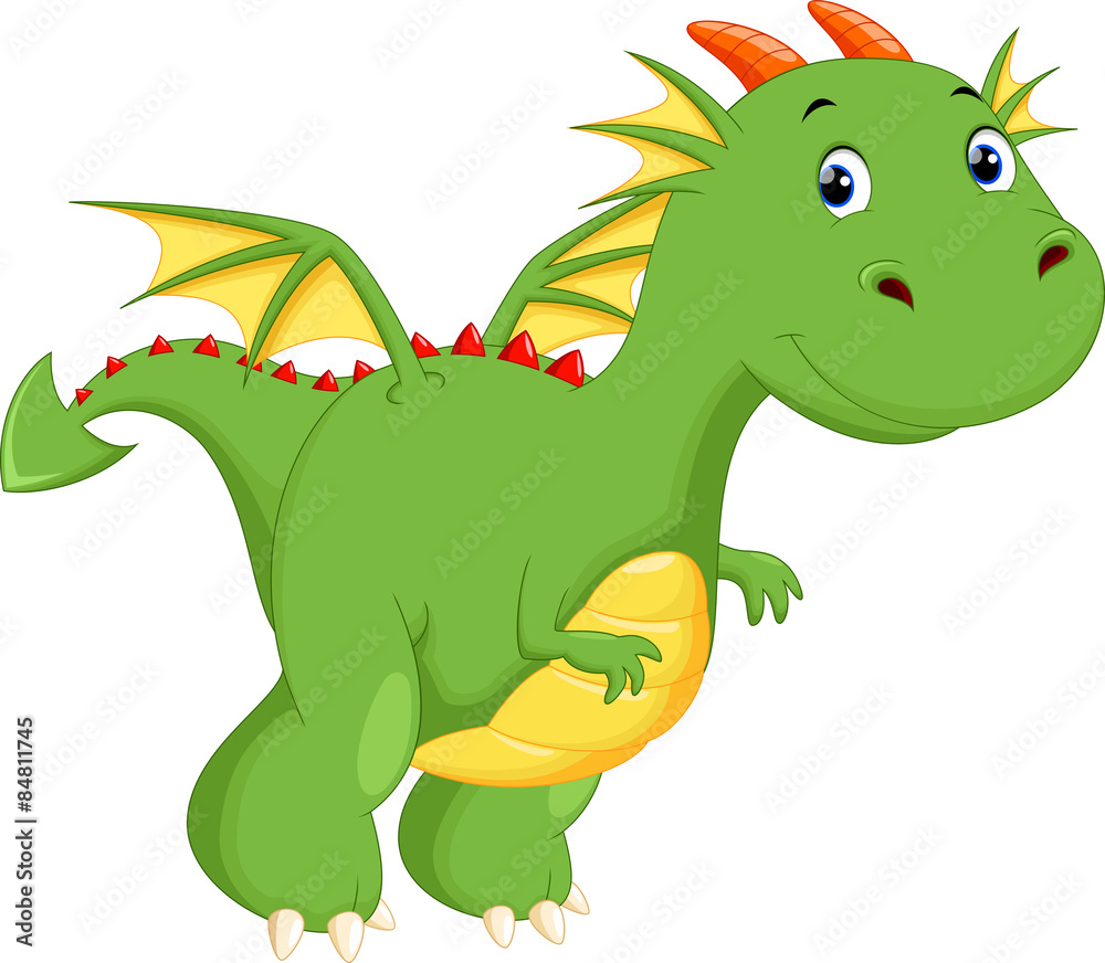 Obraz premium Cute dragon cartoon