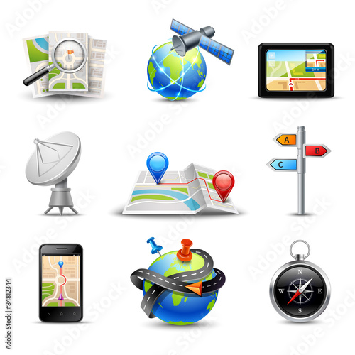 Realistic Navigation Icons