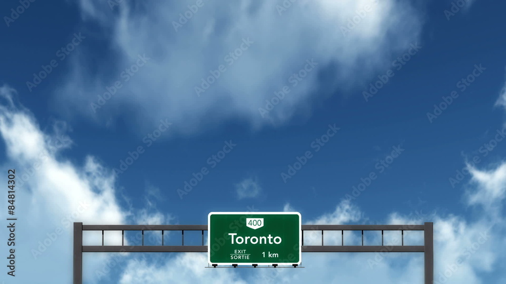 Passing under Toronto Canada Highway Road Sign
Passing under Toronto Canada Highway Road Sign