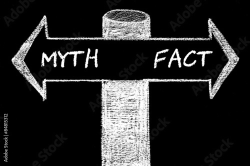 Opposite arrows with Myth versus Fact
