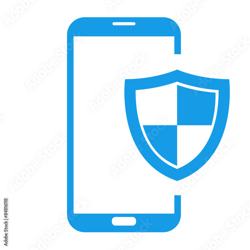 Icono aislado smartphone escudo azul Free Download Icono aislado smartphone escudo azul - GFXLoad
