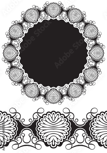 Fototapeta Naklejka Na Ścianę i Meble -  Black seamless border 