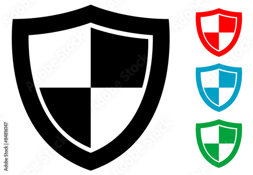 Pictograma escudo con varios colores