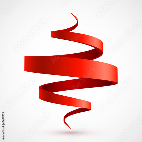 Red spiral 3D photo