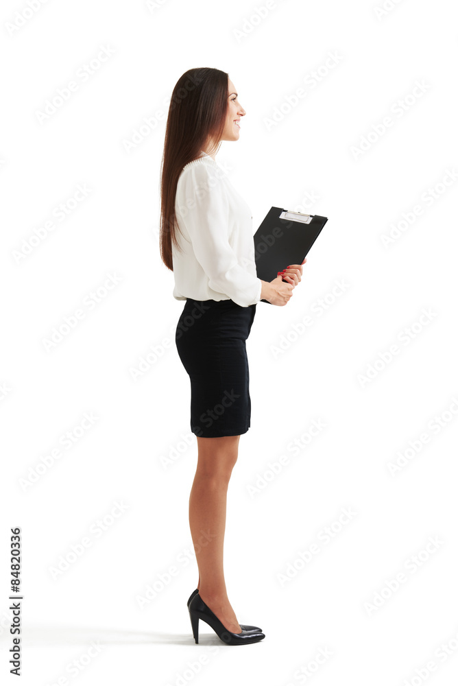 smiley woman in formal wear smiley woman in formal wear