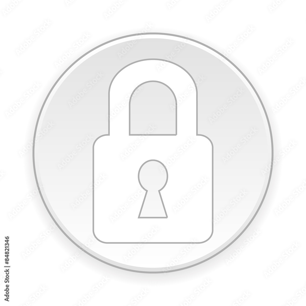 Lock button on white background. Vector illustration. Lock button on white background. Vector illustration.