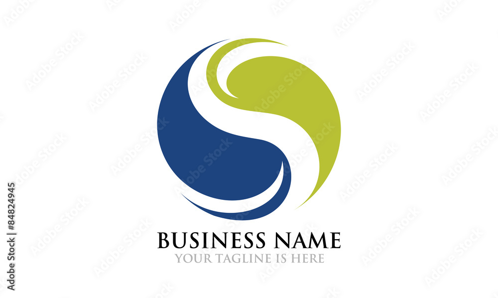 Obraz premium Eco Yin Yang Logo