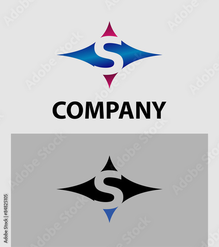 Abstract icons based on the letter S logo 