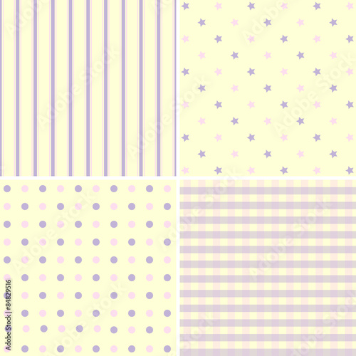 Set of cute pattern and background abstract pastel tone
