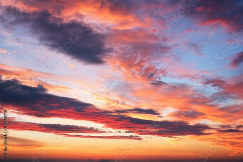sunset sky with multicolor clouds © auris