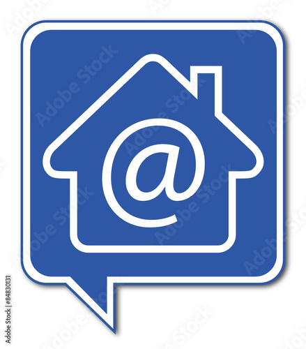 Logo maison et internet.