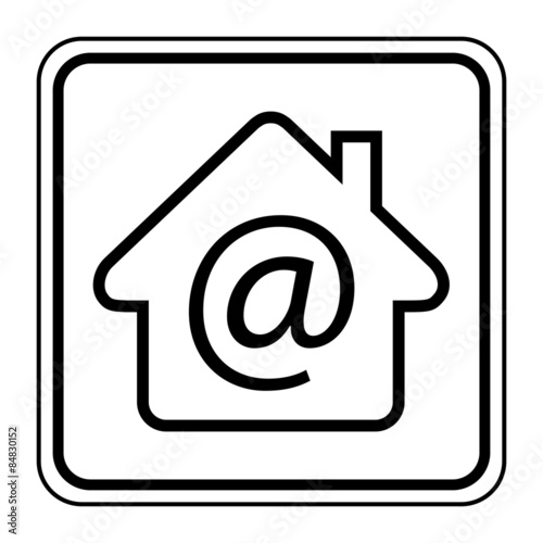 Logo maison et internet.