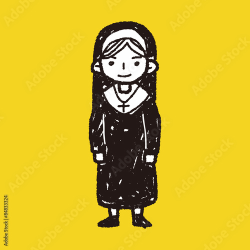 nun doodle
