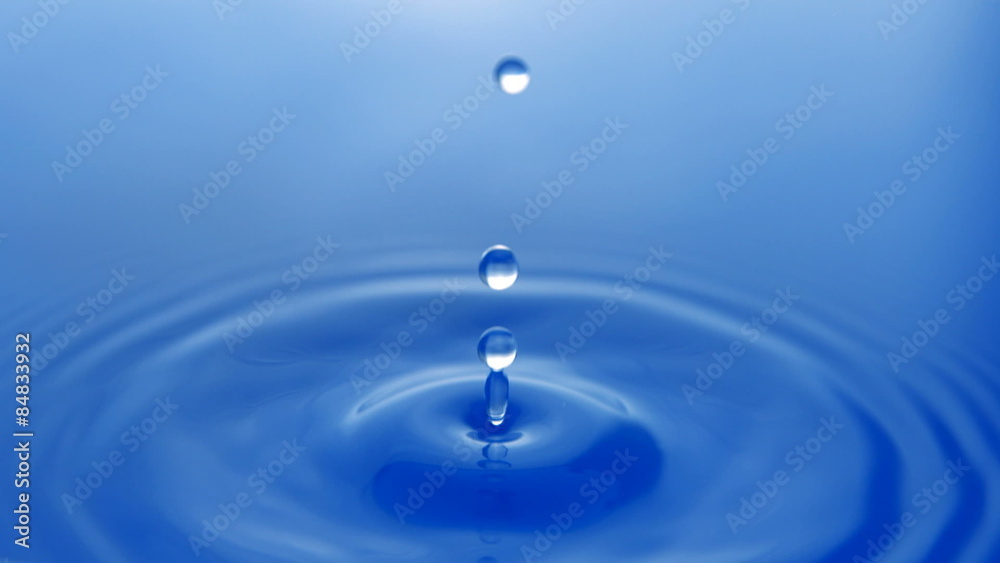 Single drop of water splashing, super slow motion