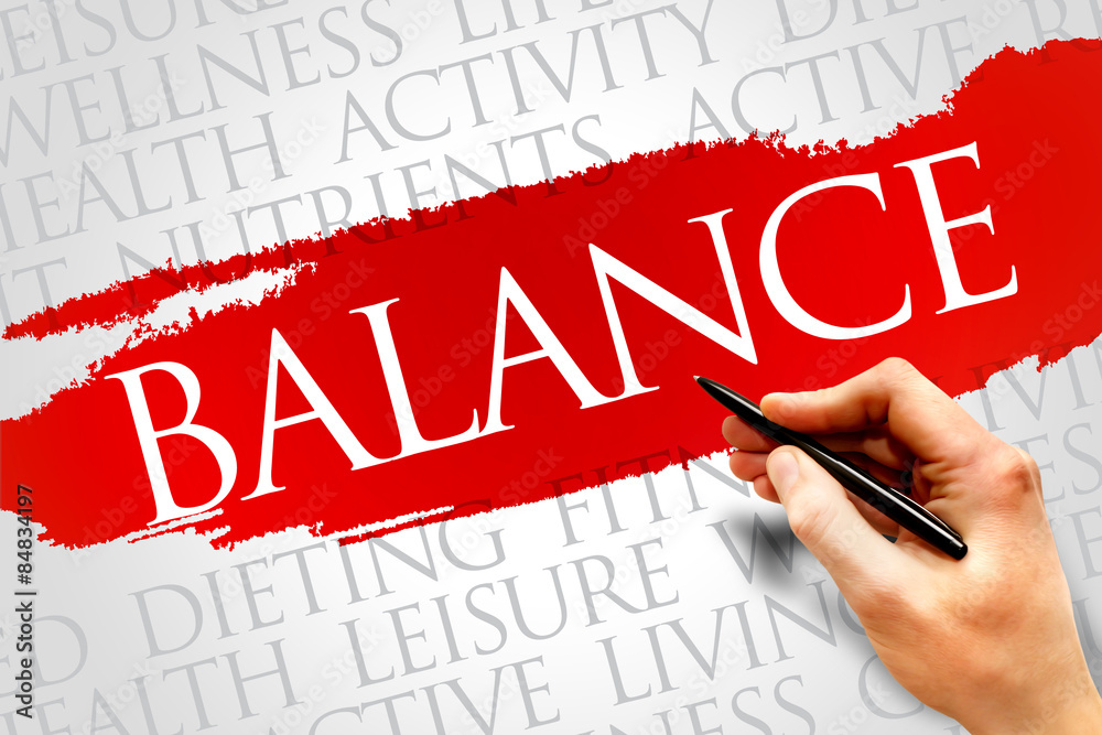 BALANCE word cloud, fitness, sport, health concept BALANCE word cloud, fitness, sport, health concept