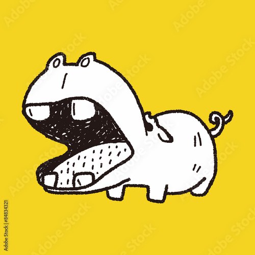 hippo doodle