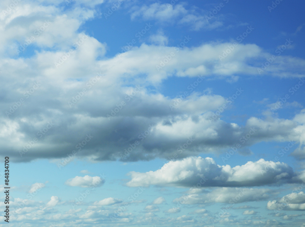 clouds in the blue sky 