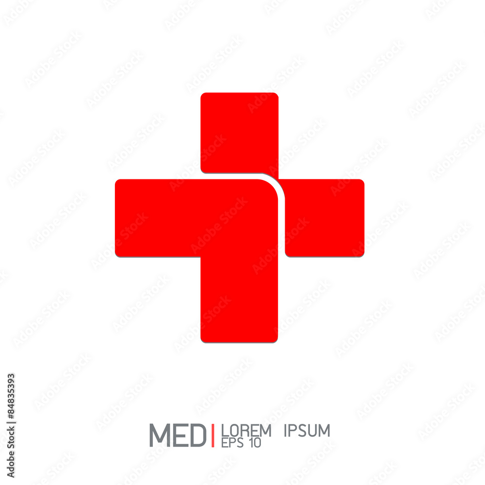 Medical icons isolated . White first aid sign , Red cross Medical icons isolated . White first aid sign , Red cross