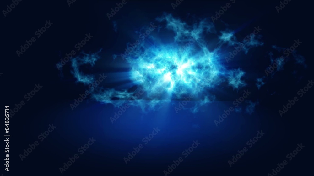 Intro Template Fractals Blau mit Kamerafahrt