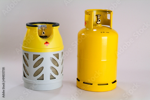 Obraz na płótnie Yellow gas bottle