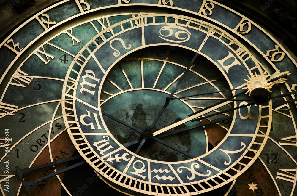 Plakat Praski zegar astronomiczny