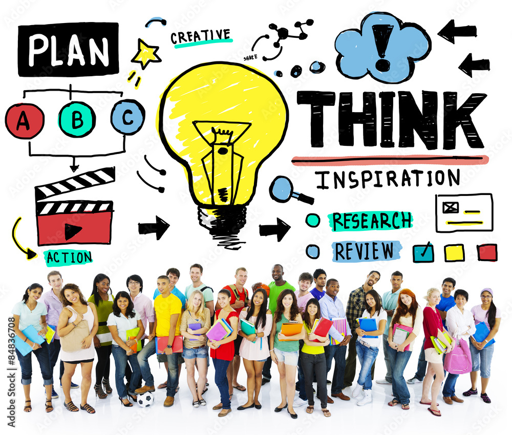 Think Inspiration Knowledge Solution Vision Innovation Concept Think Inspiration Knowledge Solution Vision Innovation Concept