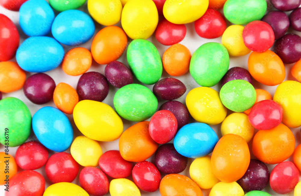 Colorful candies on white background Colorful candies on white background