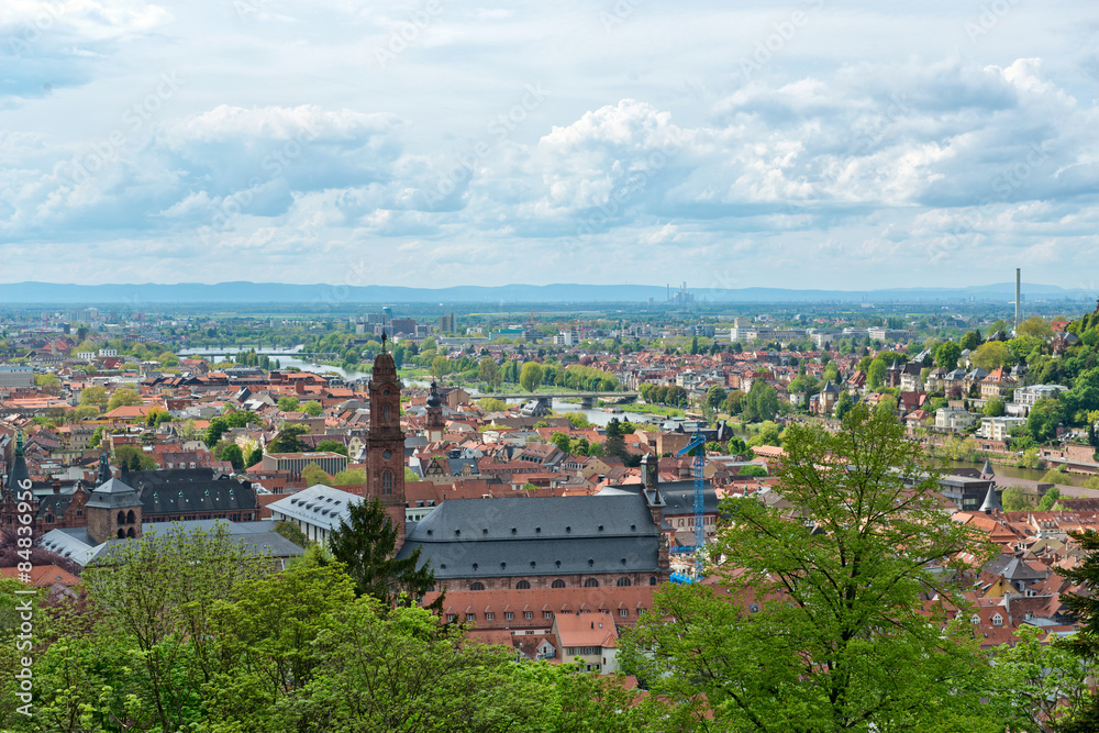 Fototapeta premium Overview of Town of Heidelberg, Germany