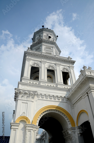 Foto Minaret of Sultan Abu Bakar State Mosque in Johor Bharu, Malaysia