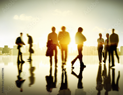 Business People Commuter Corporate Cityscape Pedestrian Concept